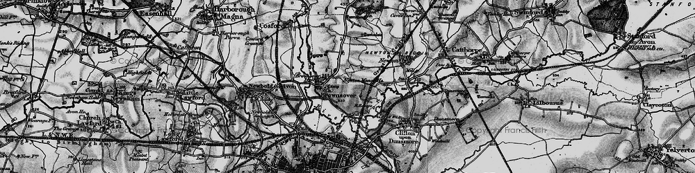 Old map of Brownsover in 1898