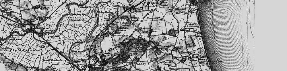 Old map of Belton Wood in 1898