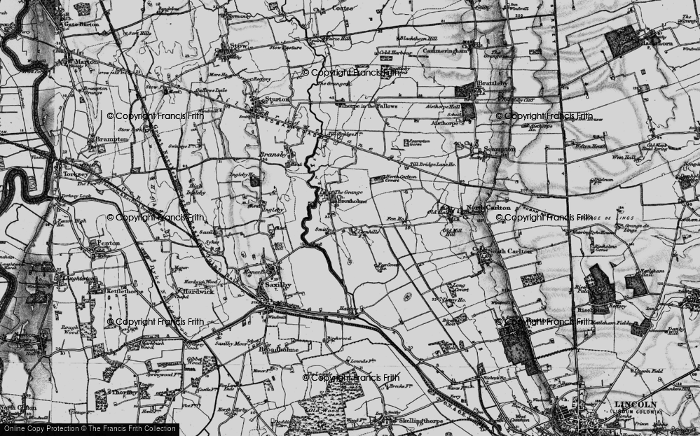 Old Map of Broxholme, 1899 in 1899