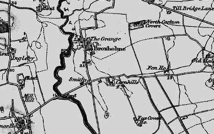 Old map of Broxholme in 1899