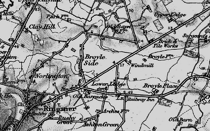 Old map of Broyle Side in 1895