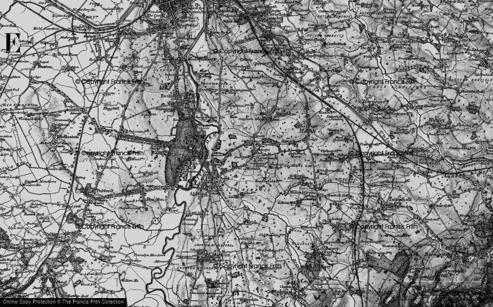 Old Map of Historic Map covering Crook of Dee in 1897