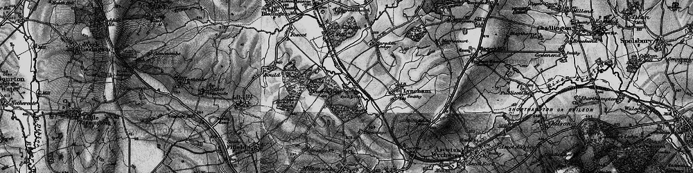 Old map of Bruern Abbey in 1896