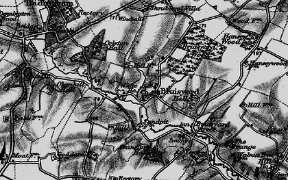 Old map of Bruisyard Wood in 1898