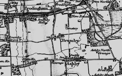 Old map of Brumby in 1895