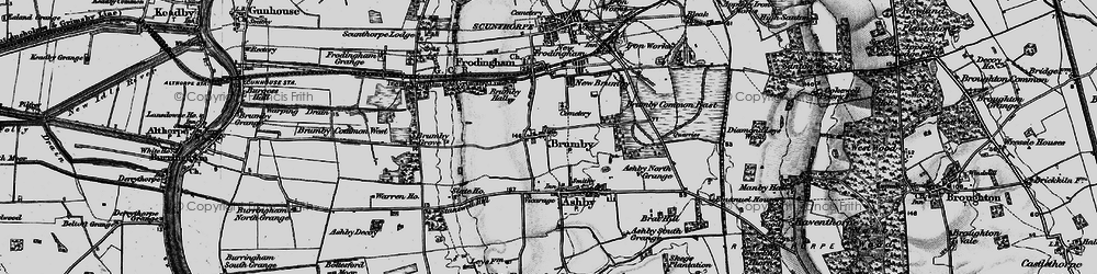 Old map of Brumby in 1895