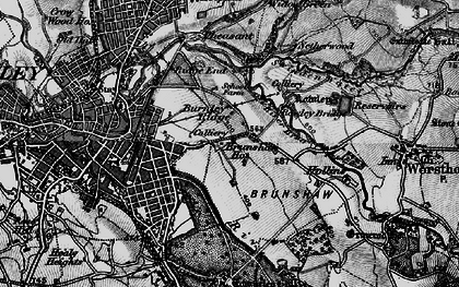 Old map of Brunshaw in 1896