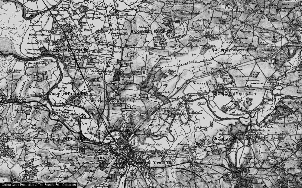 Old Map of Brunstock, 1897 in 1897