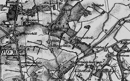 Old map of Brunstock in 1897