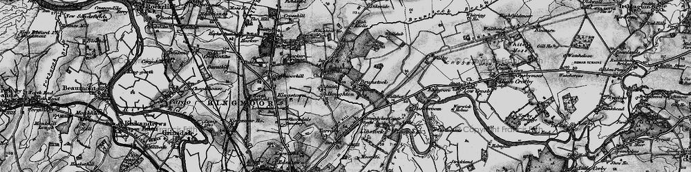 Old map of Brunstock in 1897