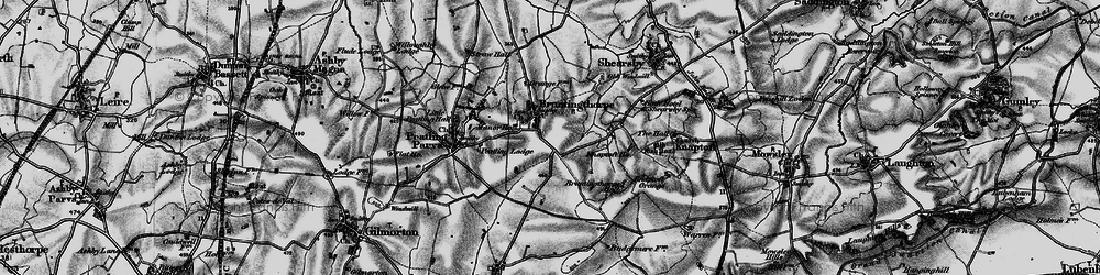 Old map of Bruntingthorpe in 1898