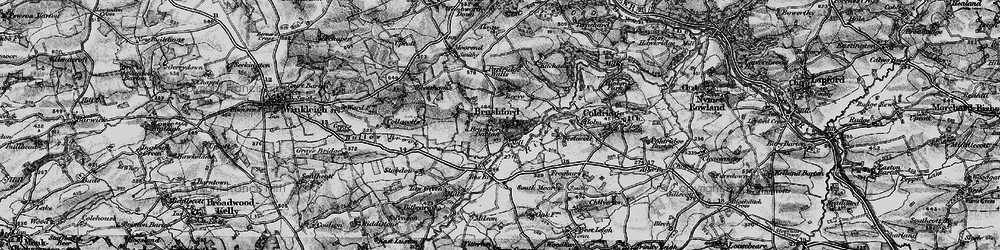 Old map of Brushford in 1898