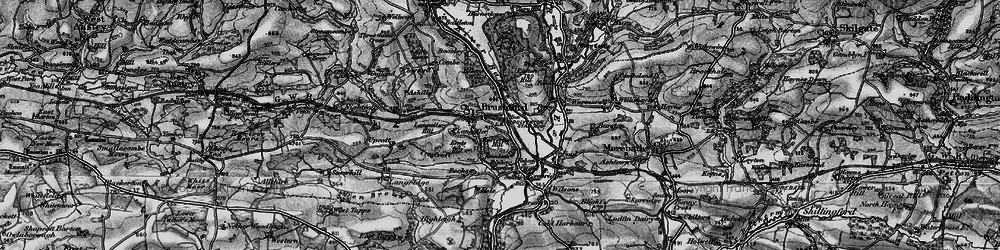 Old map of Brushford in 1898