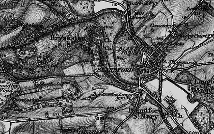 Old map of Bryanston in 1898