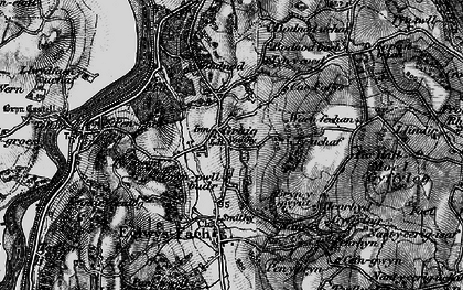 Old map of Bodnant Ucha in 1899