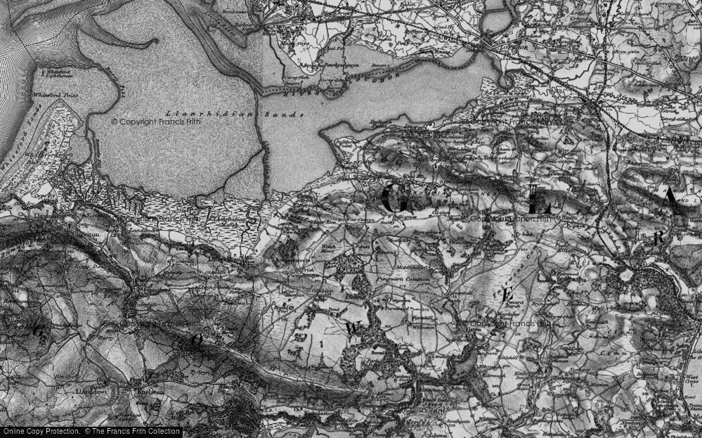 Old Map of Historic Map covering Welsh Moor in 1897