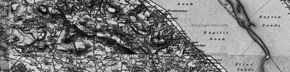 Old map of Bryn Celyn in 1896