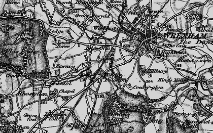 Old map of Bryn Offa in 1897