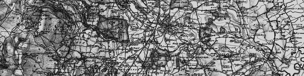 Old map of Bryn Offa in 1897