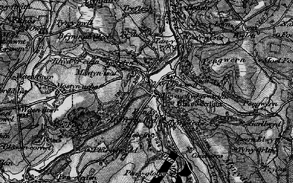 Old map of Bryn-nantllech in 1897