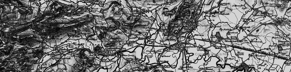 Old map of Bryn Tanat in 1897