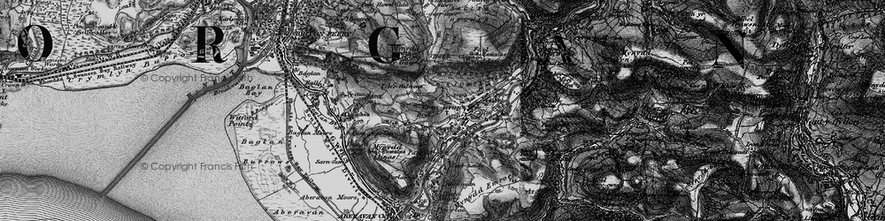 Old map of Brynbryddan in 1897