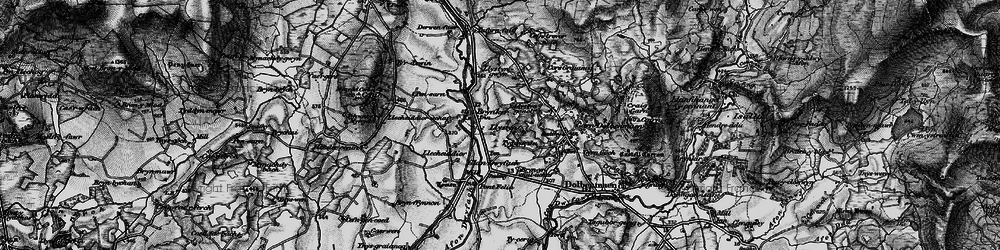 Old map of Bryncir in 1899