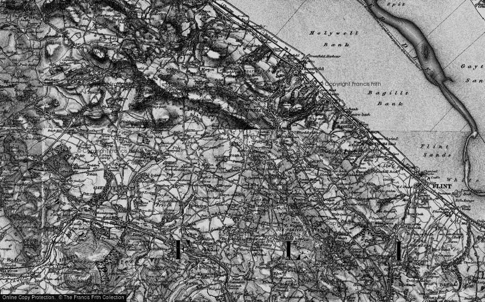 Old Map of Brynford, 1896 in 1896