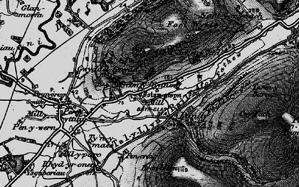 Old map of Brynglas Sta in 1899
