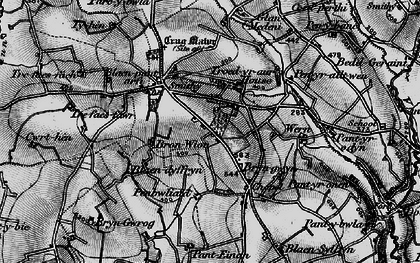 Old map of Bryngwyn in 1898