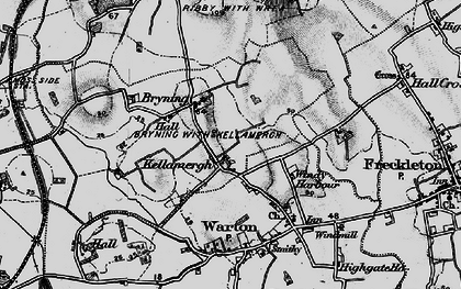 Old map of Bryning in 1896