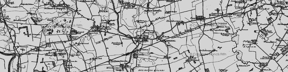 Old map of Aughton Grange in 1898