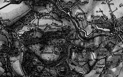 Old map of Bowood Lake in 1898