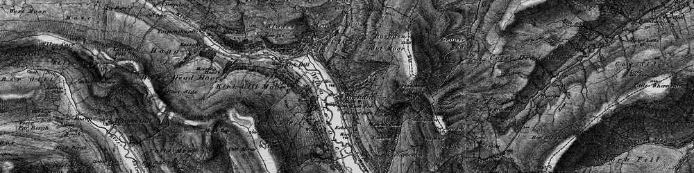 Old map of Buckden Beck in 1897