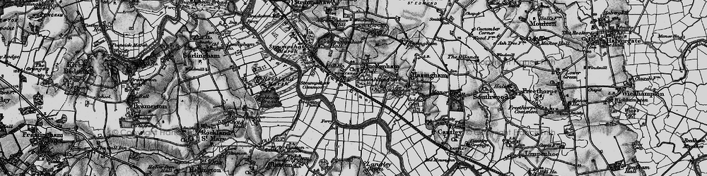 Old map of Buckenham Carrs in 1898