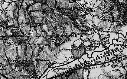 Old map of Buckerell in 1898