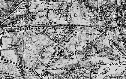 Old map of Bucket Corner in 1895