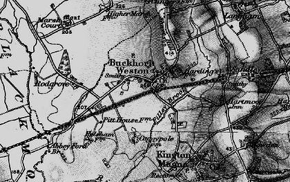 Old map of Buckhorn Weston in 1898