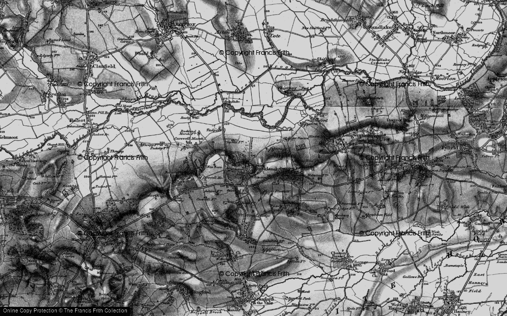 Old Map of Historic Map covering Buckland Ho (Coll) in 1895