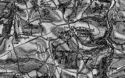 Old map of River Duntz in 1895