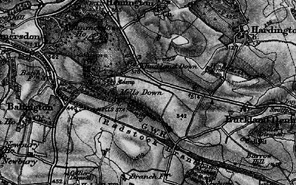 Old map of Buckland Down in 1898