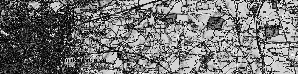 Old map of Buckland End in 1899