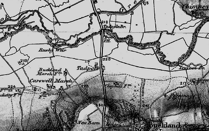 Old map of Buckland Marsh in 1895
