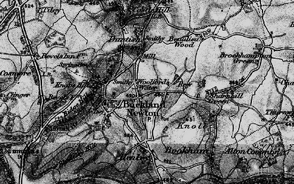 Old map of Buckland Newton in 1898
