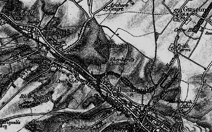 Old map of Buckland Valley in 1895