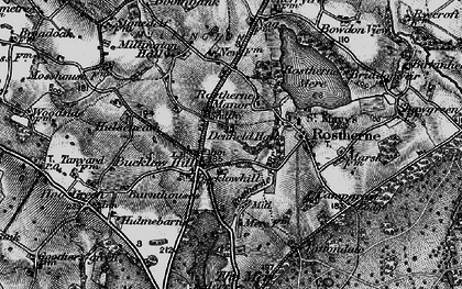Old map of Bucklow Hill in 1896