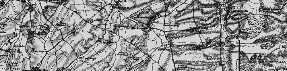 Old map of Buckminster in 1899