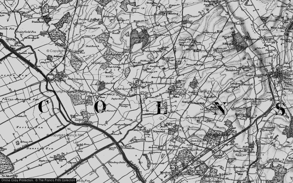 Old Map of Bucknall, 1899 in 1899