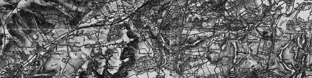 Old map of Bucks Horn Oak in 1895