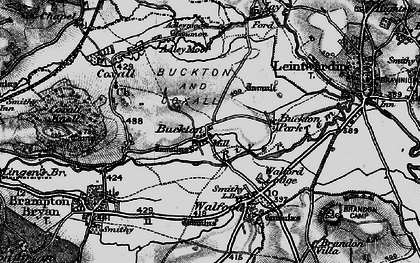 Old map of Buckton in 1899